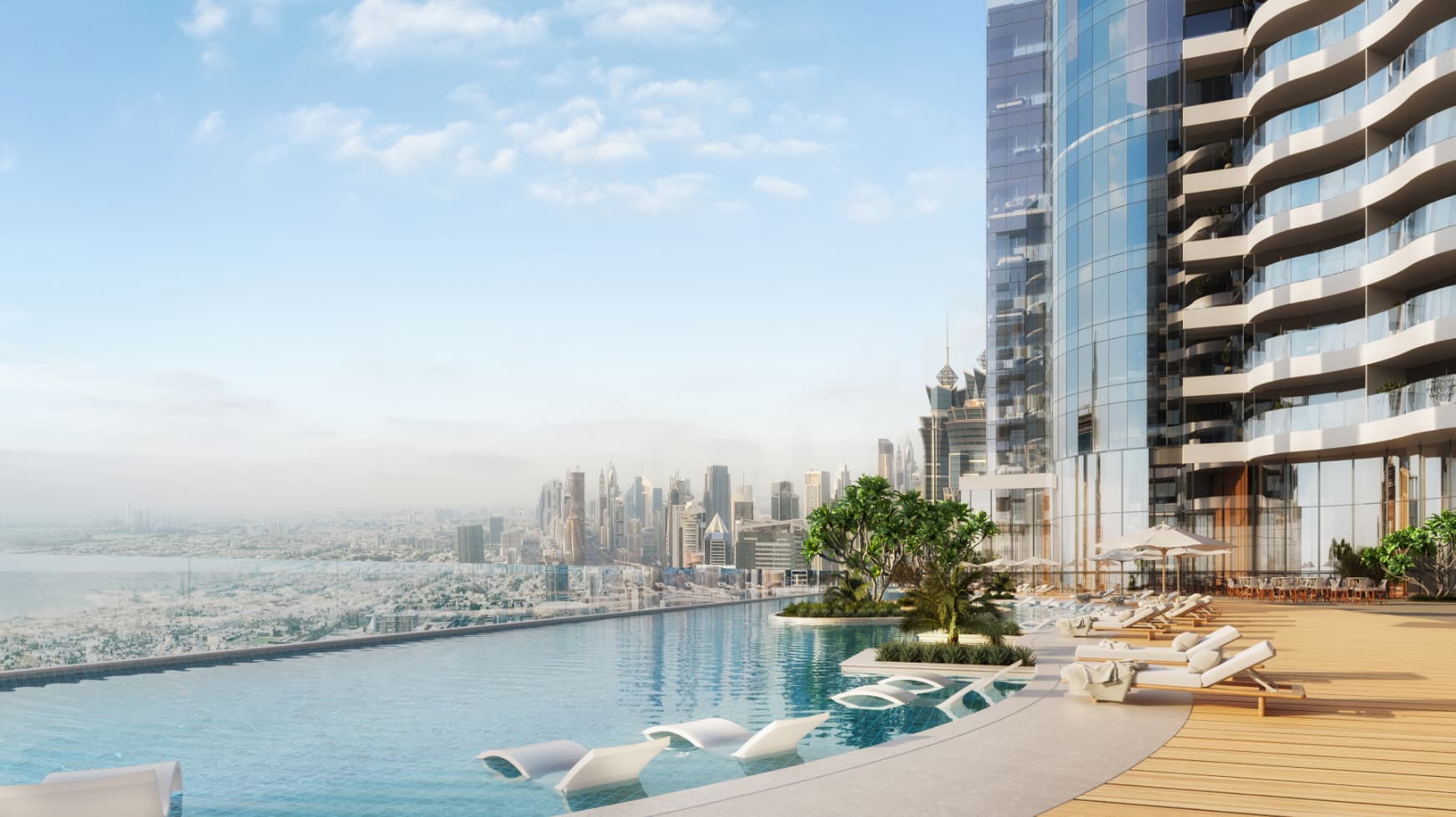 Image: Sky terrace overlooking Dubai — supplied to WAAR for the Al Habtoor Tower story