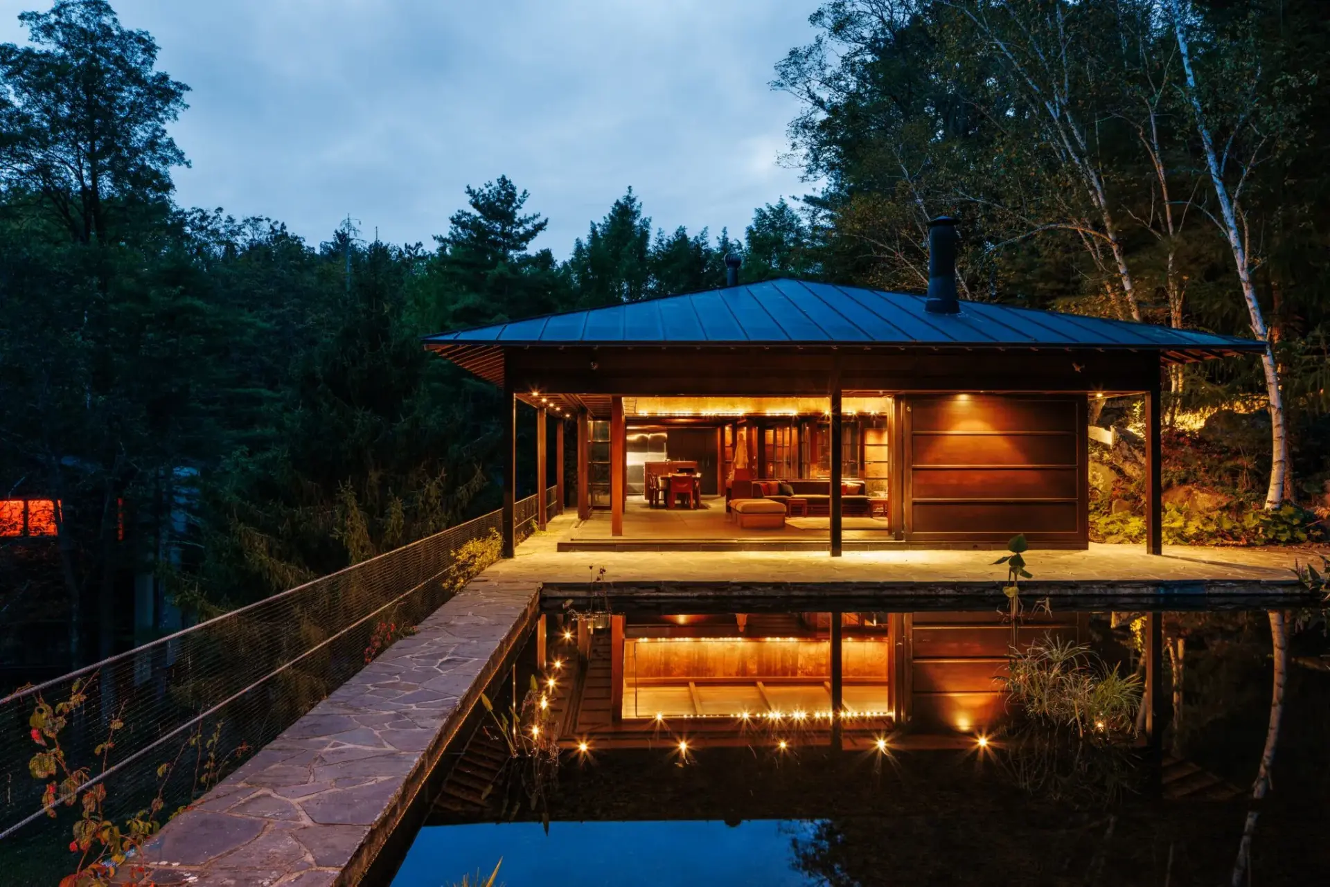 The Waterfall House: Steve Mensch's Rhinebeck Retreat Returns to the Market