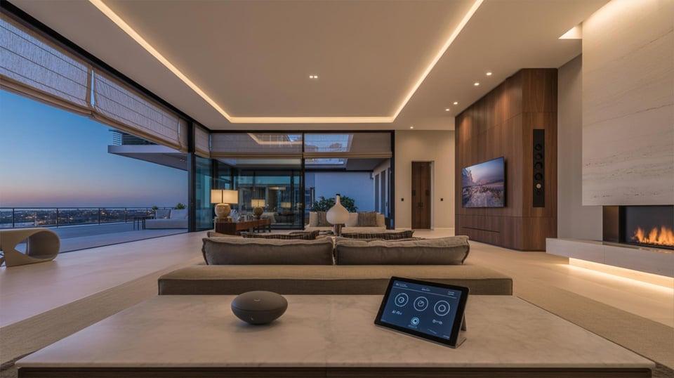 Image: Integrated smart-home interior — supplied to WAAR (designer and photographer not verified)